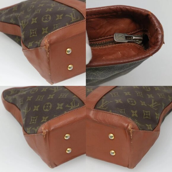 LOUIS VUITTON Monogram Sac Weekend PM Hand Bag Vintage M42425 LV Auth - Picture 14 of 15